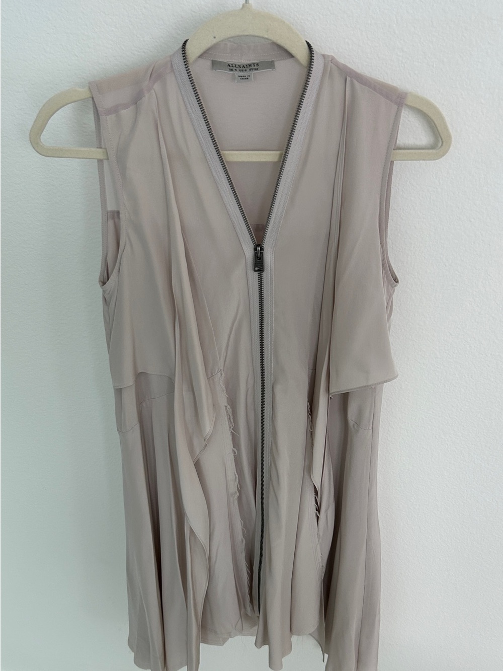 All Saints soft pink Jadya Dress size 0